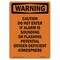 Signmission OSHA Warning Sign, 10" Height, Rigid Plastic, Caution Do Not Enter If Alarm, Portrait OS-WS-P-710-V-13014 - alternate 1